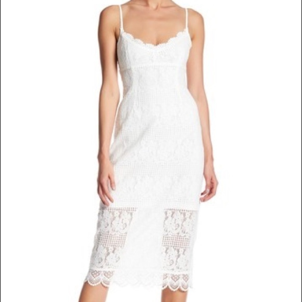 Floral Lace Midi Dress